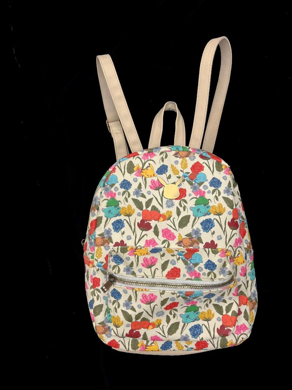 Bioworld Pokemon Sleeping Pikachu Floral Print Mini Backpack Bag